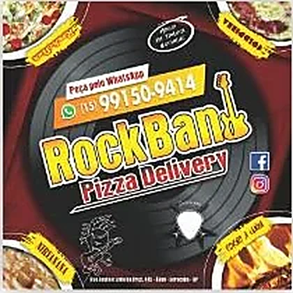 Caixa quadrada personalizada da Rock Band Pizza Delivery